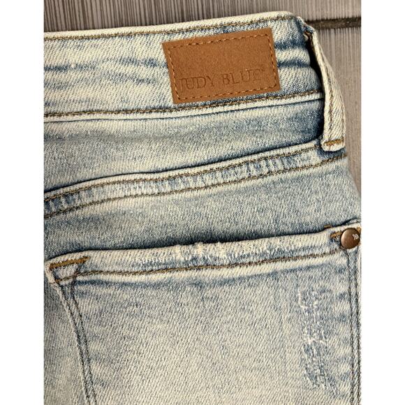 Judy Blue The Bees Knees Straight Fit Size 0/24 High Waisted Bottom Slit - Picture 10 of 11